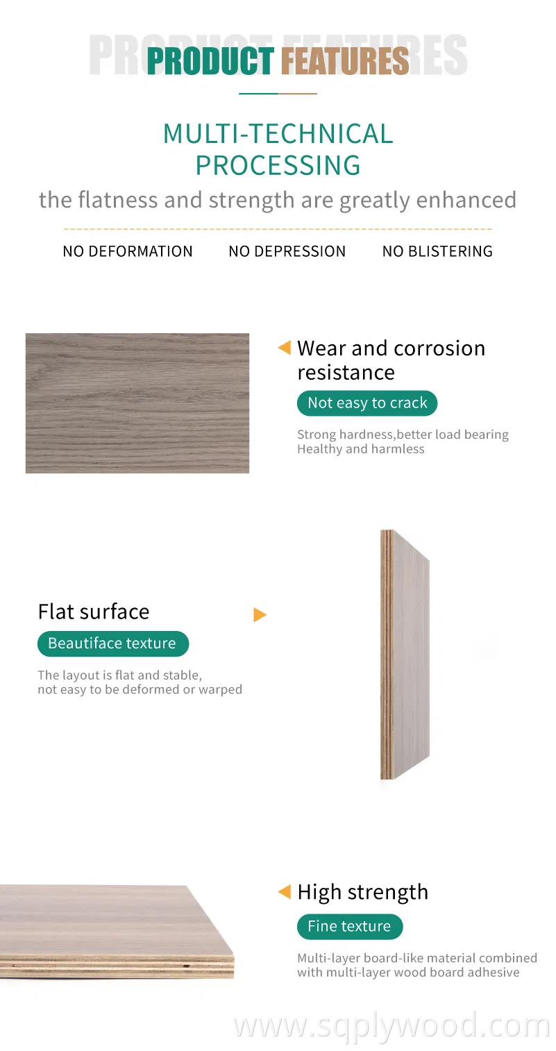 White Laminated 4X8 Melamine Plywood Board for Furniture